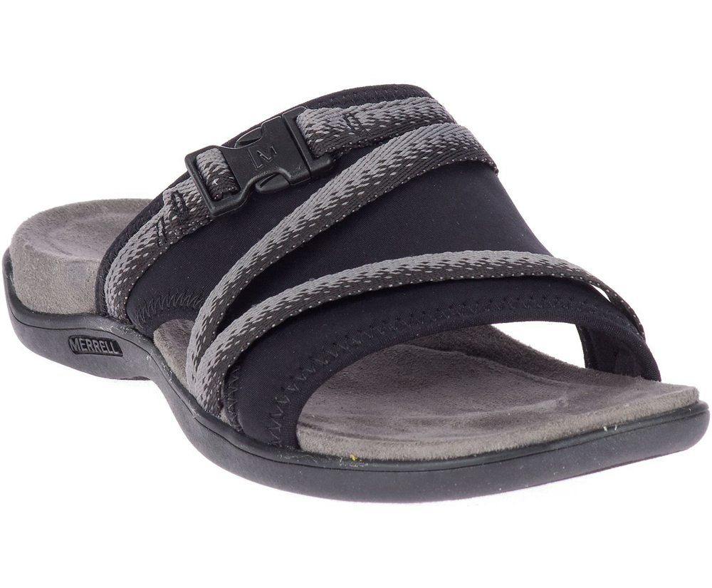 Sandalias Mujer - Merrell District Muri Slide - Negras/Gris - ASYP-39506